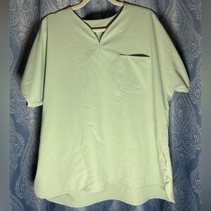Wink Renew Scrub Top XL Sage Green Modern Fit with Flaws